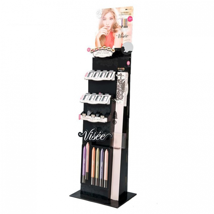 Lasting Impression Acrylic Makeup Cosmetics Display Floor Stand (1)