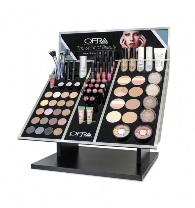 Lipstick Display Stand Manufacturer Wooden Makeup Cosmetics Display Counter (1)