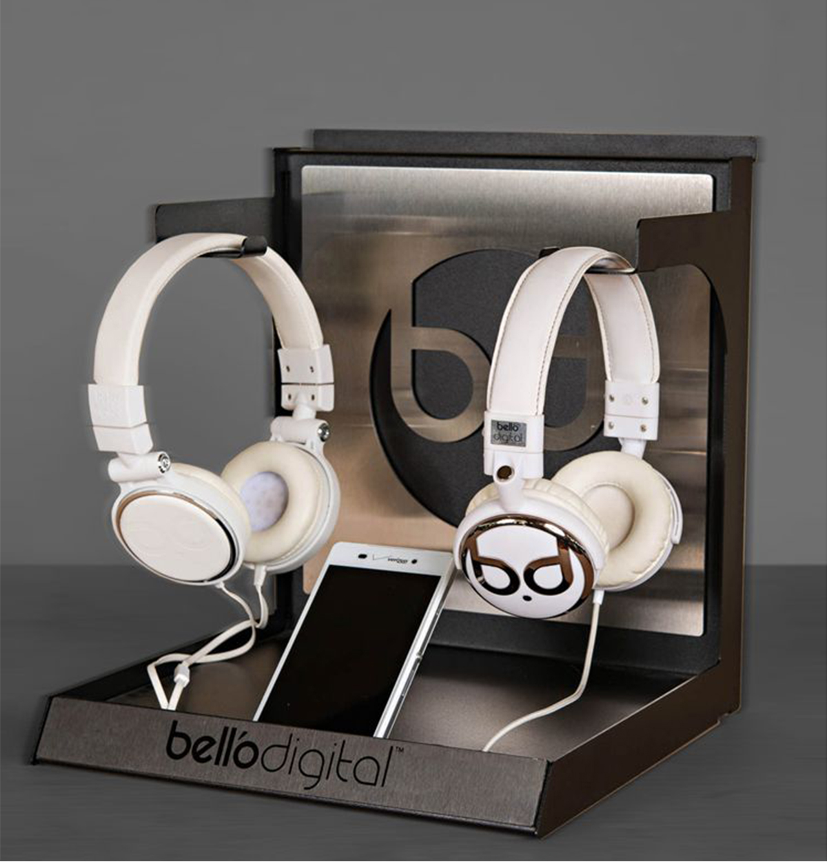 Make Customer Heard Headset Retail Countertop Headphone Display Rack -5