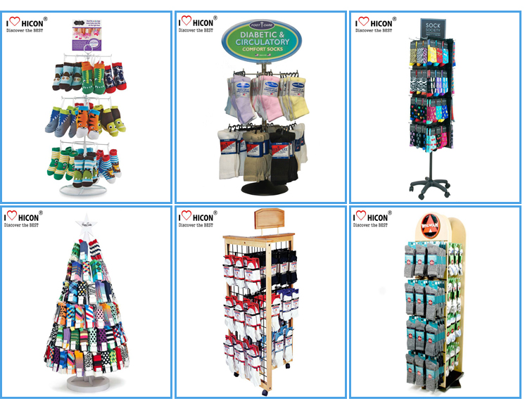 Metal 5-Layer Floor Sock Merchandising Retail Store Socks Display Stand (2)