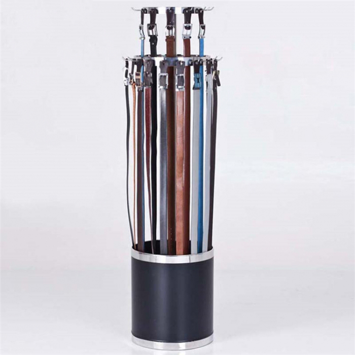 Metal Display Fixture Custom Retail Store Cylinder Belt Display Racks