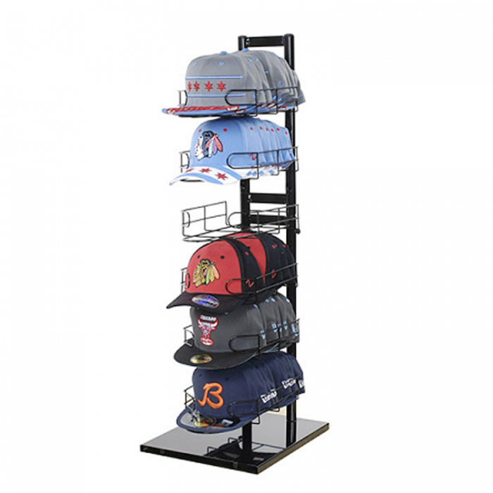 Metal Hat Display Rack, 6-Tier Floor Standing Display Cowboy Hat Rack (1)