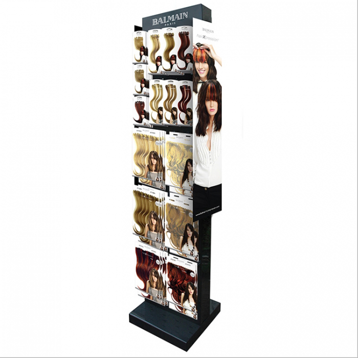 Movable Wig Display Idea Custom Metal Wig Display Stands Free Standing (2)