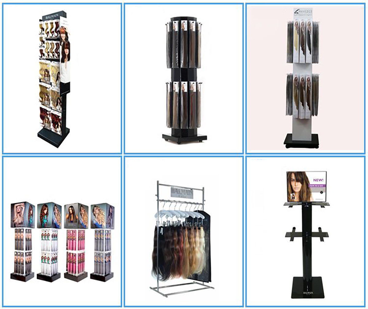 Movable Wig Display Idea Custom Metal Wig Display Stands Free Standing (3)