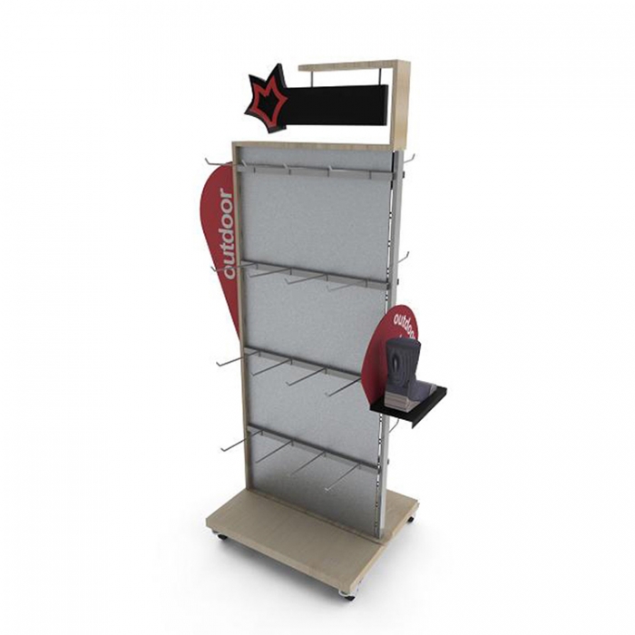 Moveable Customized Metal Floor Mannequin Foot Sock Display Rack