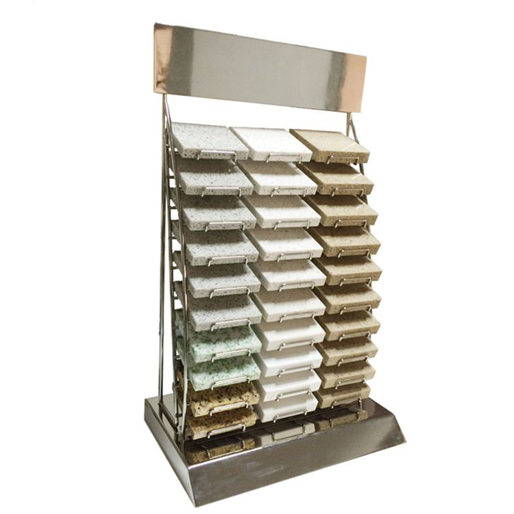 Nicely Bronze Metal Showroom Mosaic Tile Displays Stand Manufacturers (1)