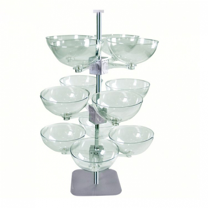 Popular Transparent Acrylic Bowl Toy Collection Floor Display Stand (2)