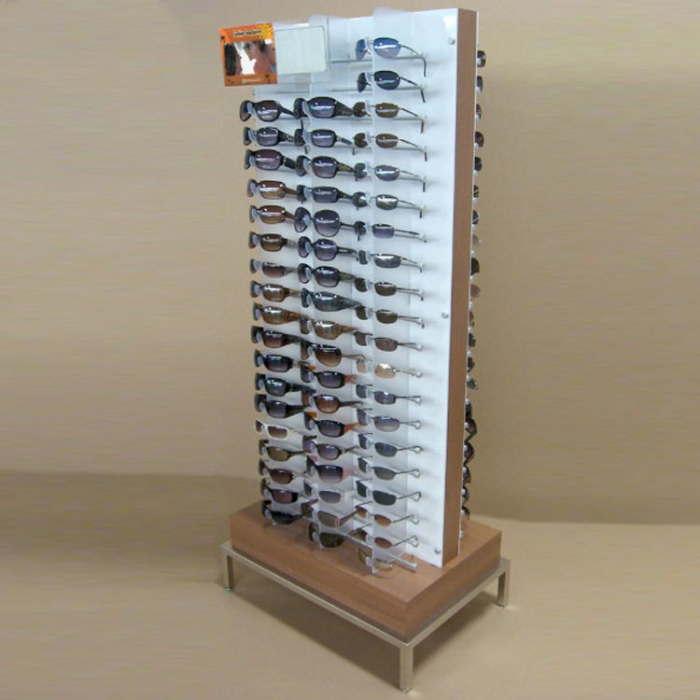 Pretty White Wood Metal Freestanding Sunglass Displays Holder For Sale (1)