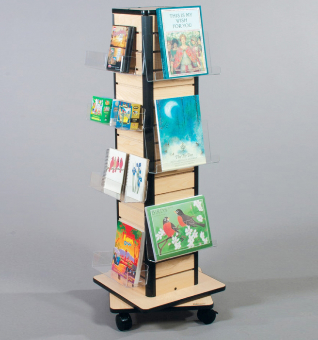 Reflect Your Brand Retail Floor Card Pamphlet Display Stand Rotating (1)