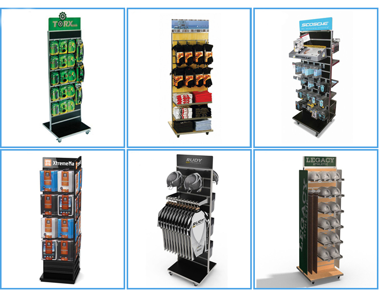 Reliable-Customized-Free-Standing-Slatwall-Display-Stands-With-Storage-11