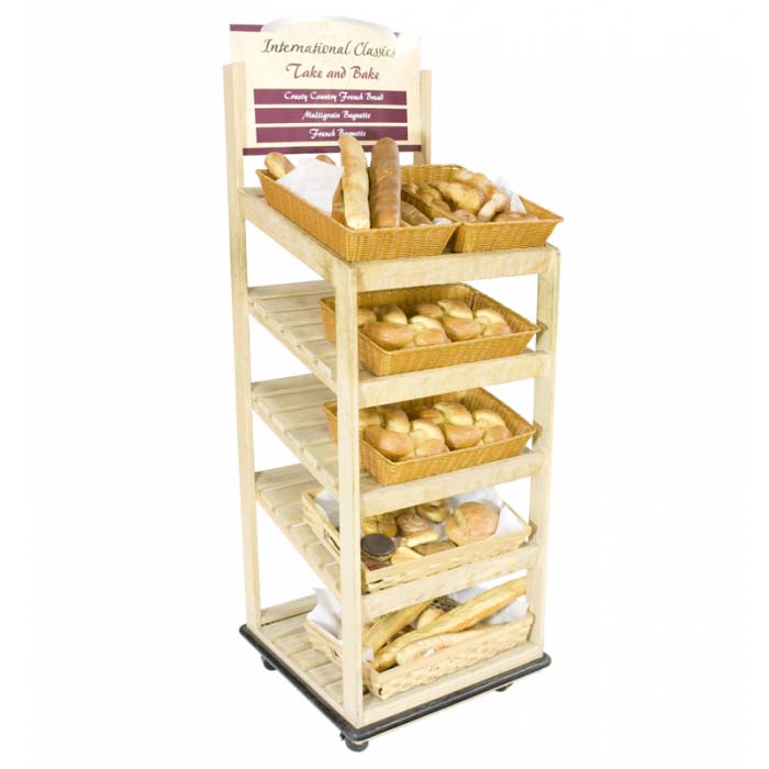 Retail Store Donut Commercial Storage Wooden Bread Display Racks For Sale (1)