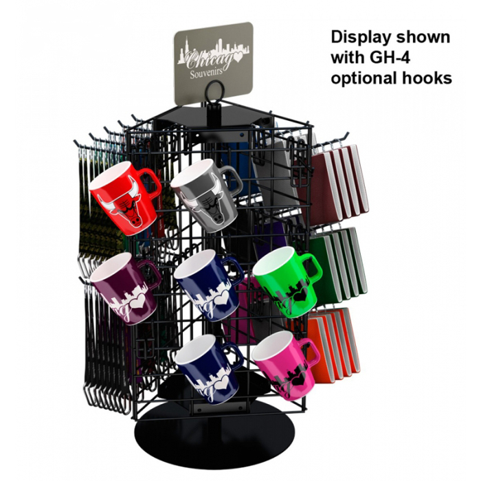 Rotatable Triangular Gridwall Retail Metal Display Racks Commercial (1)