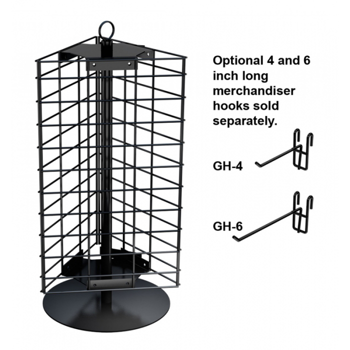 Rotatable Triangular Gridwall Retail Metal Display Racks Commercial (2)