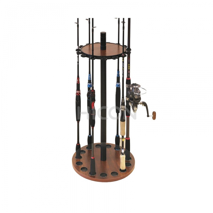 China Round Fishing Rod And Reel Storage Holder Fishing Pole Rod Rack Stand  Manufacturer and Supplier