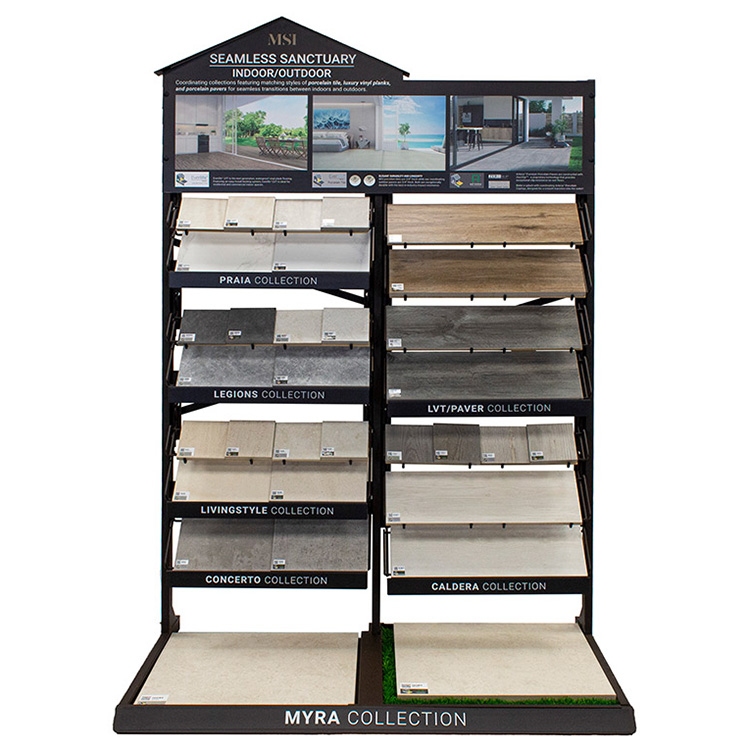 Showroom Tile Stand Rack Flooring Sample Waterfall Display Stands For Sale (4)