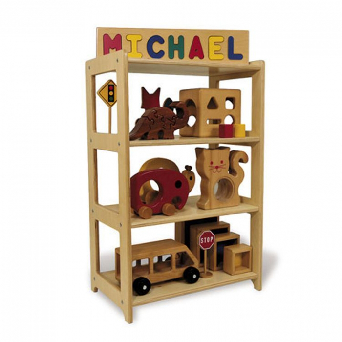 Typical Brown Wood Action Figure Vintage Pop Toy Display Shelves (3)