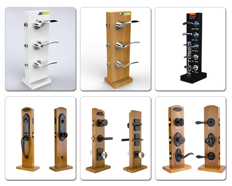 Understand Clients Needs Door Handle Wood Retail Door Lock Display Stands (2)