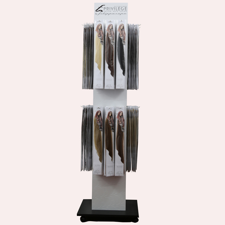 Wholesale Rotating Tabletop Acrylic Extension Hair Wig Display Stand (1)