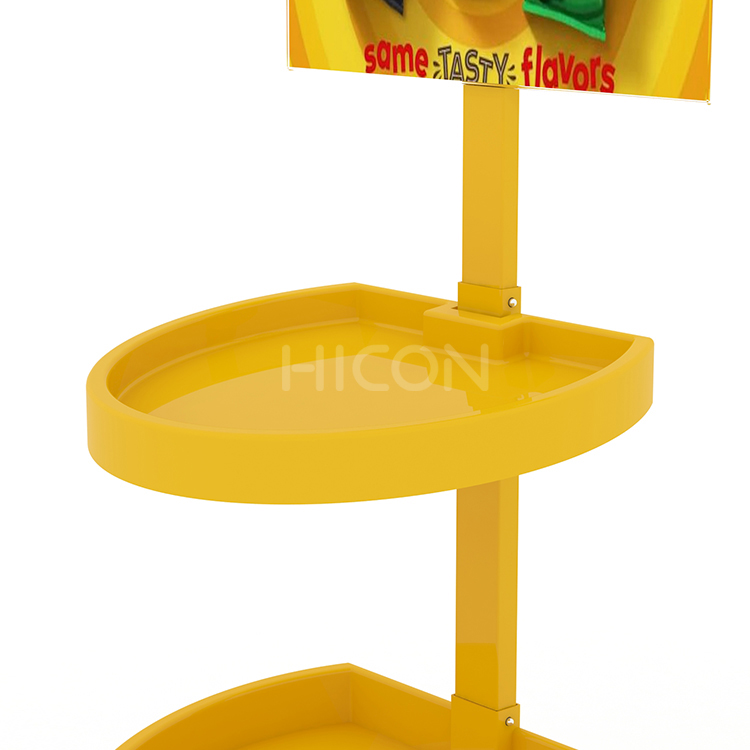 Yellow Metal Potato Chips Display Cases For Food Service Wholesale (4)